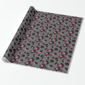 Trendy Gray roze leopard print dierlijk oerwoud Cadeaupapier (Uitgerold)