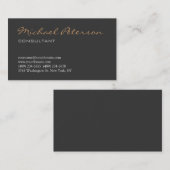 Trendy Gray Script Consultant Visitekaartje (Voorkant / Achterkant)