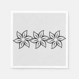 Trendy Gray Silver Modern gestileerd patroon Servet