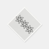 Trendy Gray Silver Modern gestileerd patroon Servet (Hoek)