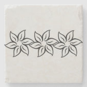 Trendy Gray Silver Modern gestileerd patroon Stenen Onderzetter (Voorkant)