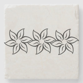 Trendy Gray Silver Modern gestileerd patroon Stenen Onderzetter