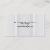 Trendy Gray Striped Professional Minimalist Visitekaartje (Achterkant)