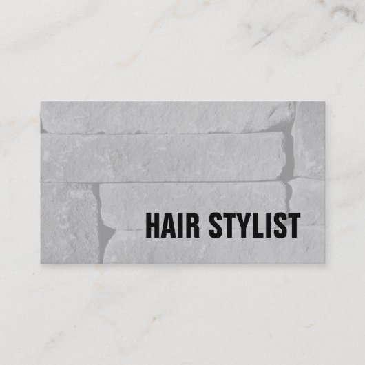 Trendy Gray Wall Modern Hair Stylist Visitekaartje (Voorkant)