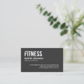 Trendy Gray White Personal Trainer Visitekaartje (Staand voorkant)