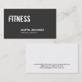 Trendy Gray White Personal Trainer Visitekaartje (Voorkant / Achterkant)