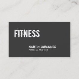 Trendy Gray White Personal Trainer Visitekaartje