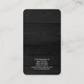Trendy Gray Wood Modern Plain Professional Manager Visitekaartje (Achterkant)