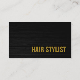 Trendy Gray Wood Professional Modern Hair Stylist Visitekaartje