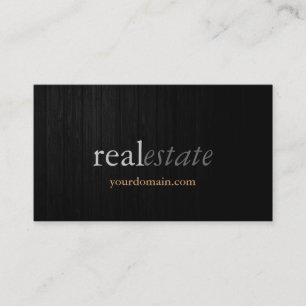 Trendy Gray Wood Real Estate Agent Visitekaartje