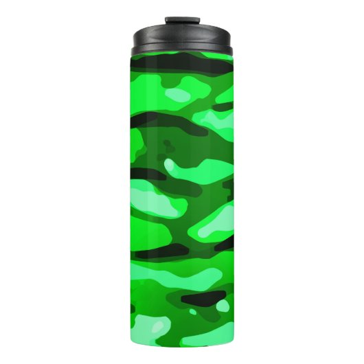 Trendy Green Abstract Pattern Thermosbeker (Voorkant)