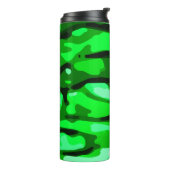 Trendy Green Abstract Pattern Thermosbeker (Gedraaid links)