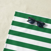 Trendy Green and White Striped Personal Name   Strandlaken (In situ)