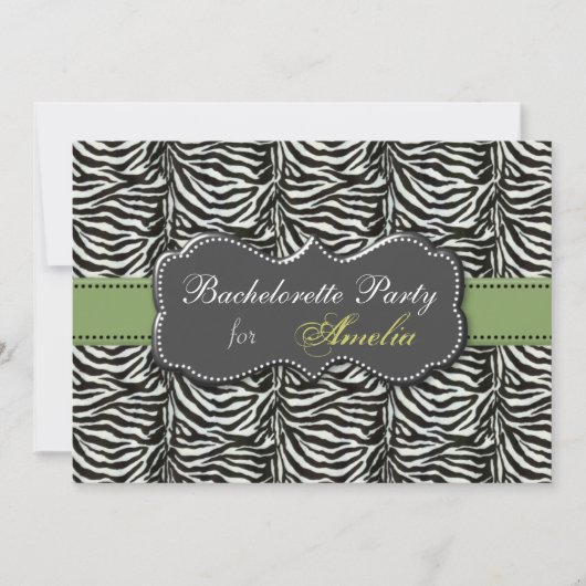 trendy green Bachelorette Party Kaart (Voorkant)