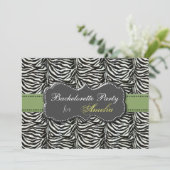 trendy green Bachelorette Party Kaart (Staand voorkant)