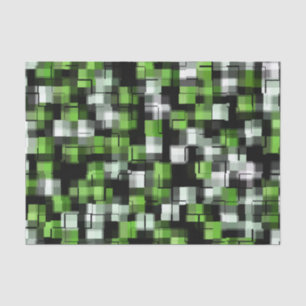 Trendy Green Black White Abstract Plays Tissuepapier