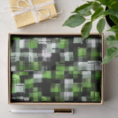 Trendy Green Black White Abstract Plays Tissuepapier (Geschenk)
