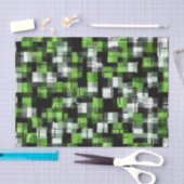 Trendy Green Black White Abstract Plays Tissuepapier (Craft)
