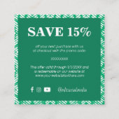 Trendy Green Business Discount Kaart (Voorkant)