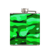 Trendy Green Camo Abstract Pattern Heupfles (Achterkant)