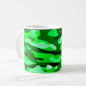 Trendy Green Camo Pattern Koffiemok (Voorkant links)