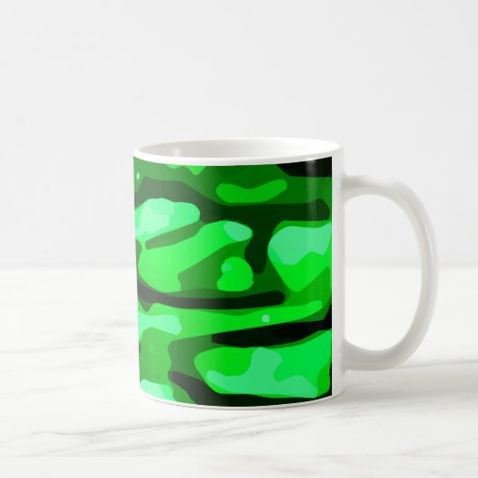 Trendy Green Camo Pattern Koffiemok (Rechts)