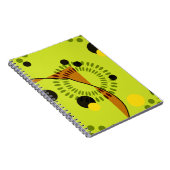 Trendy Green Circles Abstract Notitieboek (Rechterzijde)