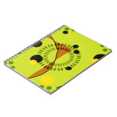 Trendy Green Circles Abstract Notitieboek (Linkerzijde)