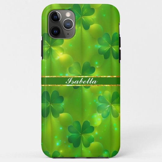Trendy Green Clover 4 Lijsten Collectie Case-Mate iPhone Case (Achterkant)