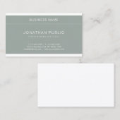 Trendy Green Creative Minimalistics Design Luxury Visitekaartje (Voorkant / Achterkant)