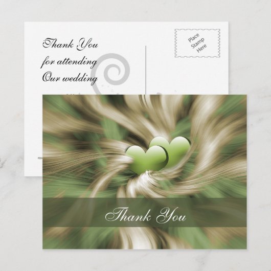 trendy green Dankjewel Kaarten (Voorkant / Achterkant)