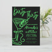 Trendy Green Dirty 30ste Verjaardag Kaart (Staand voorkant)