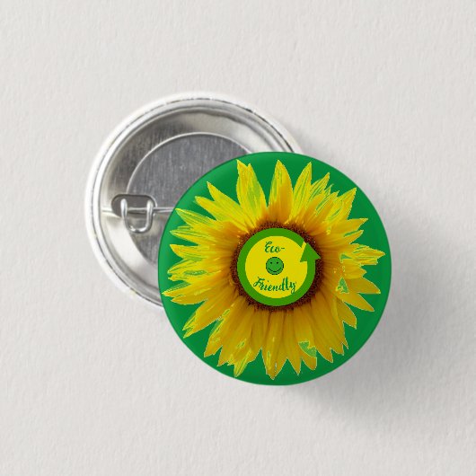 Trendy Green Ec0-vriendelijk vun Ronde Button 3,2 Cm (Voorkant /achterkant)