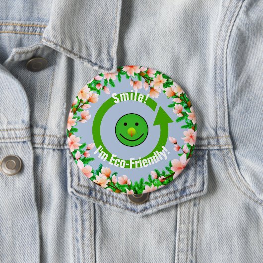 Trendy Green Eco-Friendly Ronde Button 4,0 Cm (In situ)