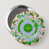 Trendy Green Eco-Friendly Ronde Button 4,0 Cm (Voorkant /achterkant)