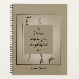 Trendy Green Floral Anastasia Bloom, waar geplant Planner