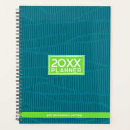 Trendy Green gepersonaliseerde naam Planner