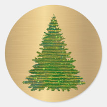 Trendy Green Gold Glitter Tree Kerstmis