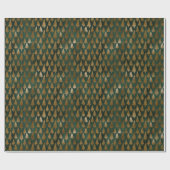 Trendy Green & Gold Kerstboom Vakantie Cadeaupapier (Vlak)