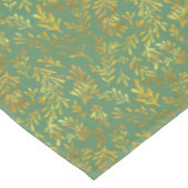 Trendy Green Gold Leaf Herfst Autumn Pattern Tafelkleed (Gekanteld)