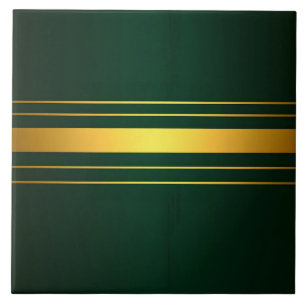 Trendy Green Gold Luxe Linnen Textuur Collectie Tegeltje