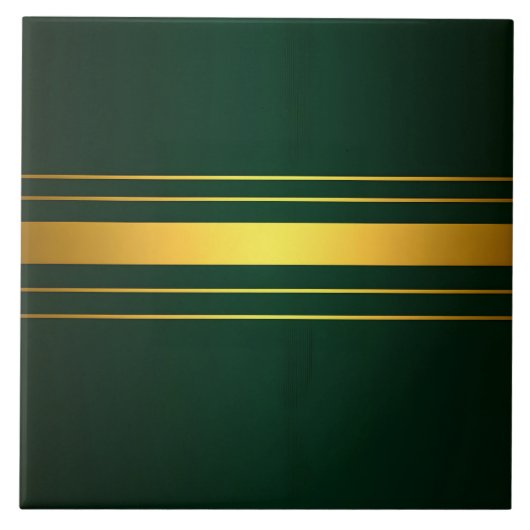 Trendy Green Gold Luxe Linnen Textuur Collectie Tegeltje (Voorkant)