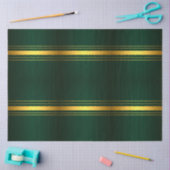 Trendy Green Gold Luxe Linnen Textuur Collectie Tissuepapier (Craft)