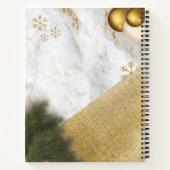 Trendy green Gold Marble Custom Motivatie Quote Notitieboek (Achterkant)