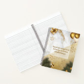 Trendy green Gold Marble Custom Motivatie Quote Notitieboek (Binnen)