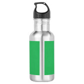 Trendy Green Grainy Background Waterfles (Achterkant)