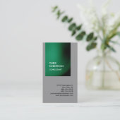 Trendy green grijs verticaal uniek visitekaartje (Staand voorkant)