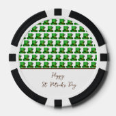 Trendy Green Hats Pattern St. Patrick's Day Poker Chips (Voorkant)