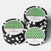 Trendy Green Hats Pattern St. Patrick's Day Poker Chips (Opstapeling)
