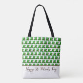 Trendy Green Hats Pattern St. Patrick's Day Tote Bag (Achterkant)